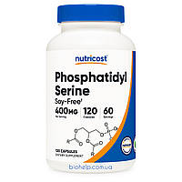 Nutricost Phosphatidylserine | Фосфатидилсерин 400mg, 120 капсул ( без сои)