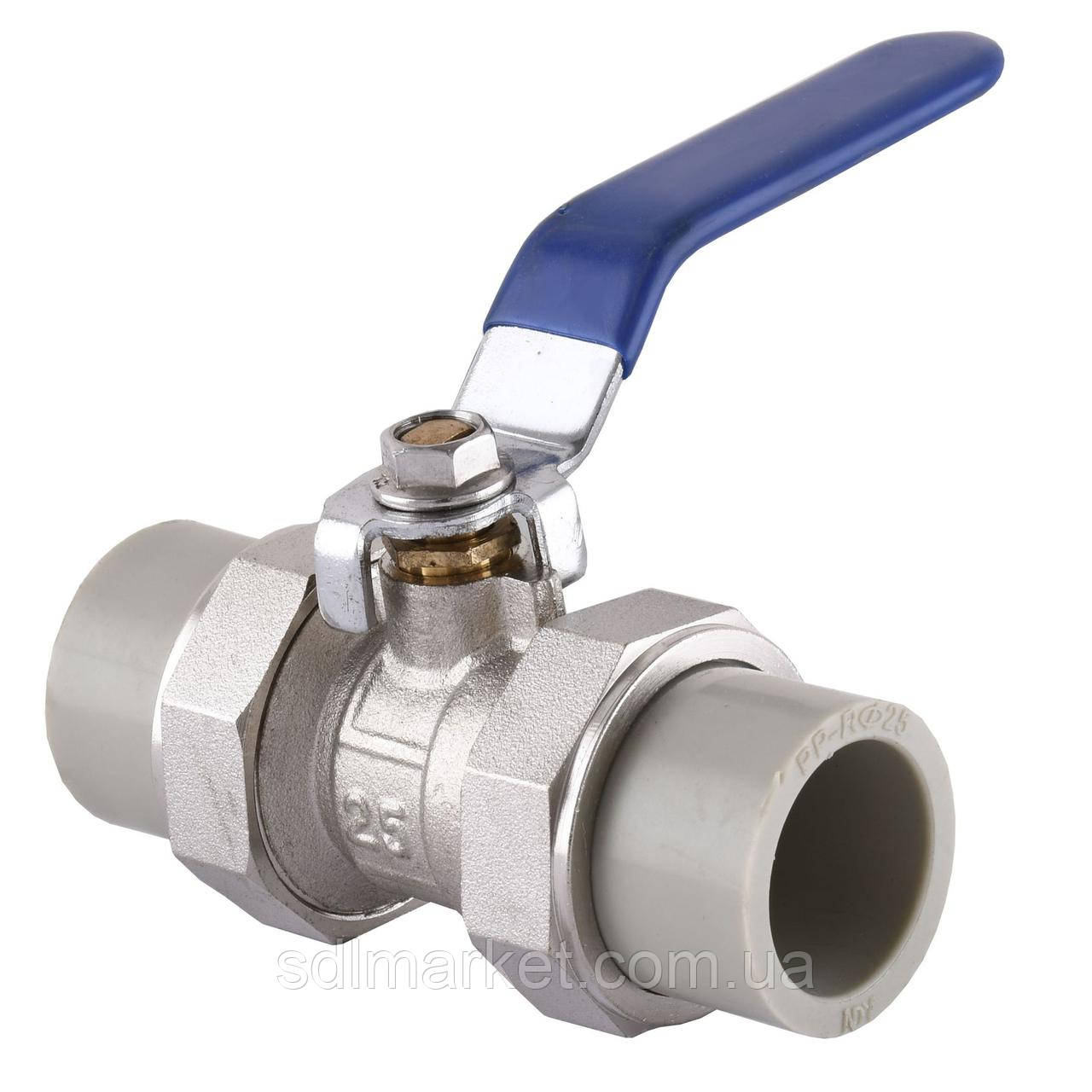 Кран шаровий (латуний корпус) Vsplast PPR ф25 1020