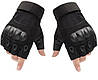 Рукавички тактичні без пальців Oakley L, чорні, фото 2
