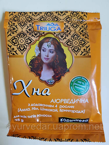 Коричневая хна для волос с добавление 4-х растений Triuga Herbals (ID ...