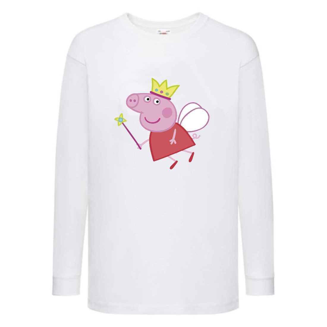Лонгслив реглан Свінка Пеппа 007 з довгим рукавом (SVP-007 wh) розмір 104-116-128-140-152-164 білий, фото 1