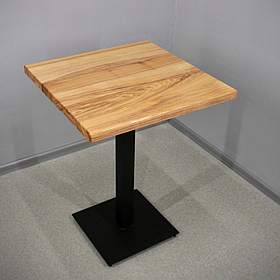 Квадратний стіл для кафе із масиву ясена "Серія 1" 60х60 см ніжка метал