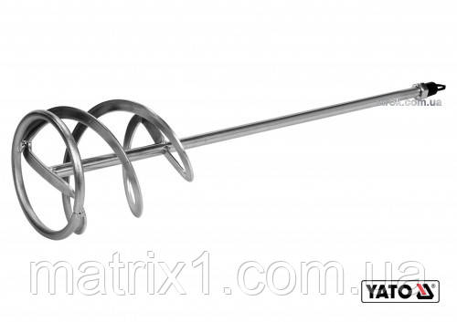 Міксер спіральний подвійний для ладу. сумішей оцинкований YATO: Ø135 x 600 мм, M14, max 20-30 кг