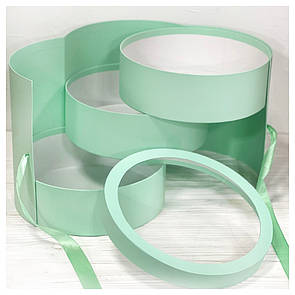 Кругла 3х ярусна подарункова коробка d=25 h=25 см