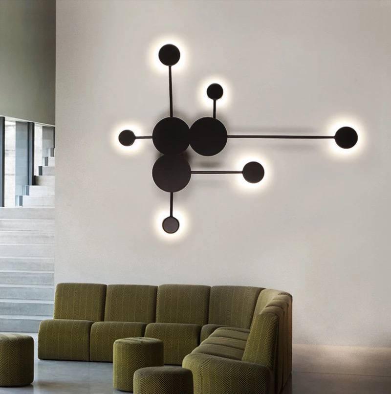 Стильне настінне Led бра чорного кольору 8682-BK ART, фото 1