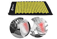 Массажный коврик Аппликатор, Мат для иглоукалывания массажер для спины/ног/тела Hop-Sport HS-C072AM желтый