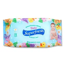 Вологі серветки 72 шт дитячі SUPER FRESH календула