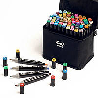 Специальные маркеры спиртовые цветные 60 шт, Качественный набор для рисования, Яркие скетч-маркеры