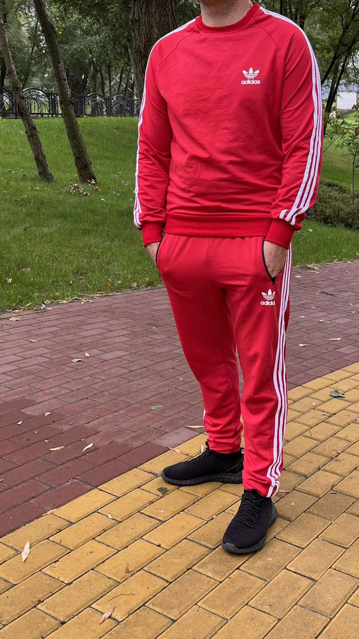 Спортивный Костюм Мужской Адидас Летний Двунить Красный — Купить ...