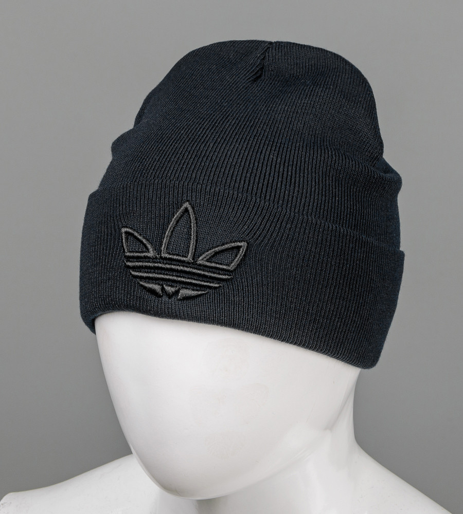 Шапка молодіжна з вишивкою Adidas (m33), Чорний