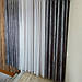 Комплект готових штор з сірого, структурного жакарда і молочного шифону, фото 4