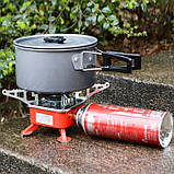 Портативна газова міні плита + 6 балонів, фото 4