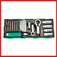 Набір інструменту для обламаних болтів, гвинтів, саморізів та шпильок у ложементі 22од. (тип А) TOPTUL GTA2234