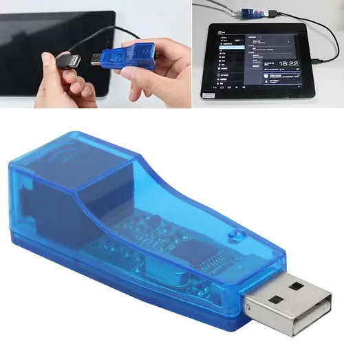 Адаптор ETHERNET USB 2.0, мережевий перехід USB LAN ETHERNET -RJ45 (штекер USB A - гніздо RJ45)