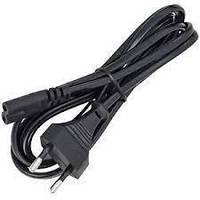 Шнур мережі, 2х0,5м, мідь, 1,8, чорний