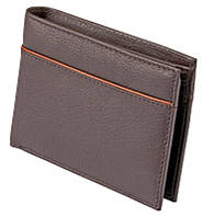 Тонкое чоловічий портмоне, гаманець Bocaccio коричневий