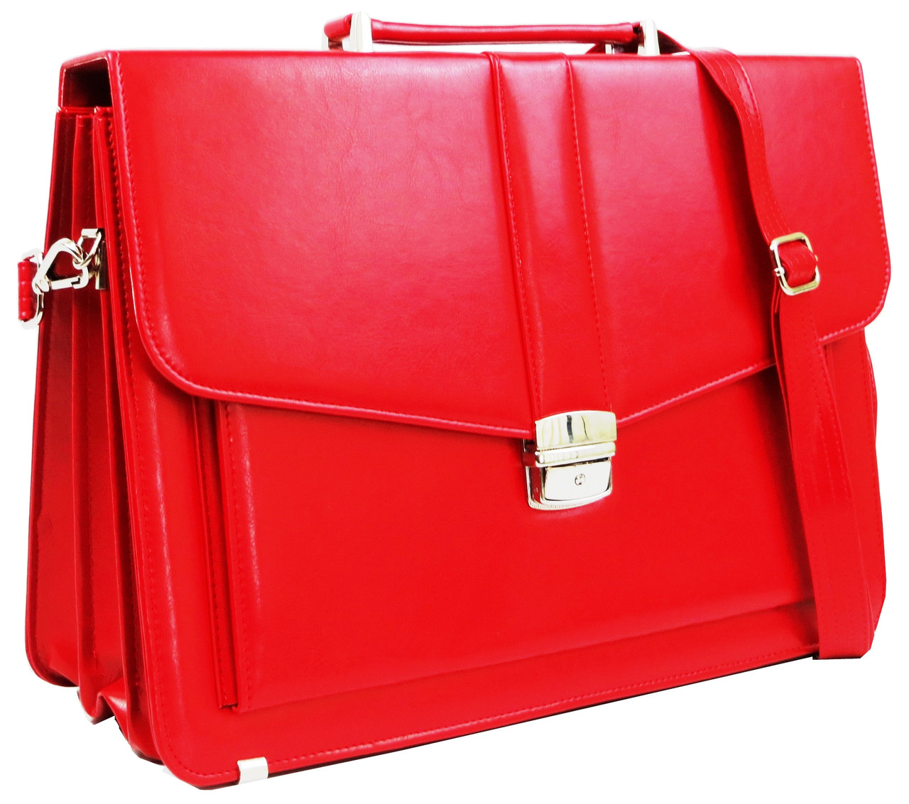 Жіночий діловий портфель з екошкіри AMO SST11 червоний