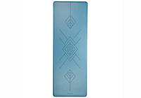 Каучуковый коврик для йоги Bodhi Phoenix Tribalign синий 185x66x0.5 см