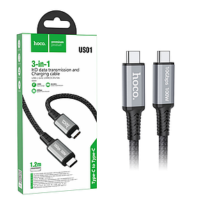 Кабель Type-C на Type-C US01 USB3.1 GEN2 (100w)