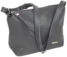 Жіноча шкіряна сумка через плече Borsacomoda сера 810.021