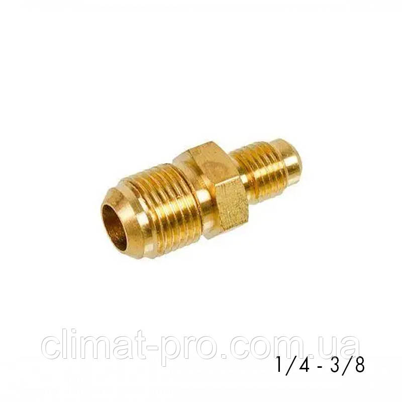 Соединитель Медных Труб Разных Диаметров 1/4 SAE * 3/8 SAE (Тайвань ...