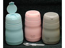 ❤️Термо ланч бокс для їжі 400 мл з ложкою, якісний, зручний, компактний, гарний