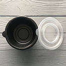 Супник з кришкою чорний ПП 500мл (800шт/ящ), фото 2
