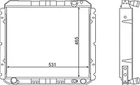 Радиатор водяного охлаждения ЗИЛ 5301 Бычок (2 рядн.медь)