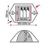 Намет Tramp ROCK 2 (V2) сірий/червоний (TRT-027), фото 3