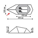 Намет Tramp Bike 2 (V2) сірий/червоний (TRT-020), фото 3