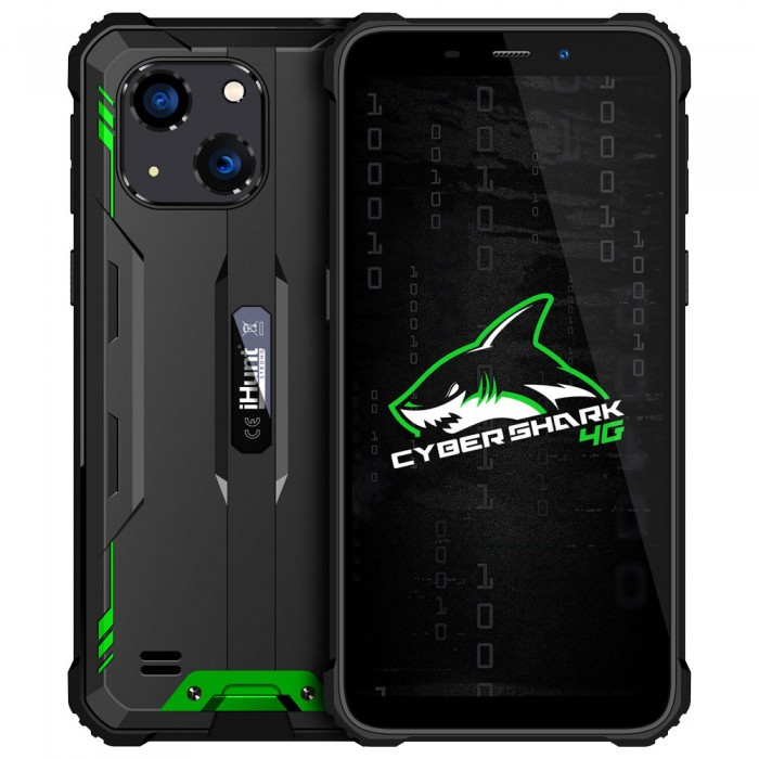 Протиударний телефон захищений водонепроникний смартфон iHunt Cyber Shark 4G Green - 4/32 Гб, 7000 мАч