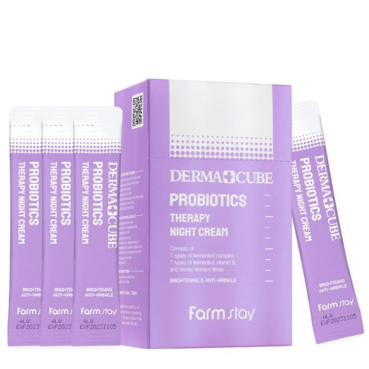 Нічний крем з пробіотиками FarmStay Dermacube Probiotics Therapy Night Cream 4 ml