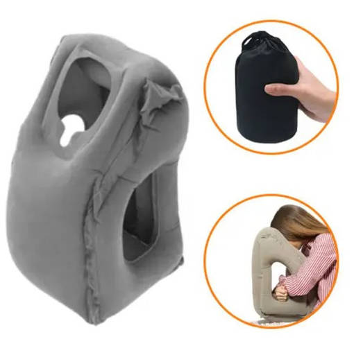 Купить Подушка надувная для самолета, путешествий, серая, цена 520 грн ...