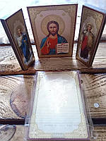 Ікона потрійна (6 х 8,4 см). Складень. Оригінальна робота.