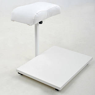 Підставка для педикюру з білою поличкою, біла подушка