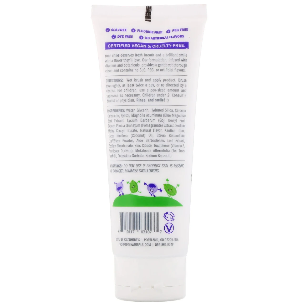 Schmidt's, Kids Tooth + Mouth Paste, Mint + Berry , 4.7 oz (133 g) Киев - фото 2 - id-p1678048226