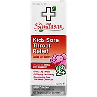 Similasan, Kids Sore Throat Relief, Guaiac Tree Actives, Kids 2+, 60 Dissolvable Tablets Киев