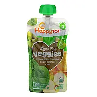 Happy Family Organics, Organics Happy Tot, «Вкусные овощи», органическое пюре из шпината, яблок, батата и Киев