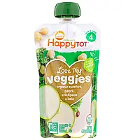 Happy Family Organics, Organics Happy Tot, «Вкусные овощи», органическое пюре из цуккини, груш, нута и Киев