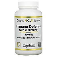 California Gold Nutriion, захист імунної системи за допомогою Wellmune, бета-глюкан, 250 мг, 90 рослинних