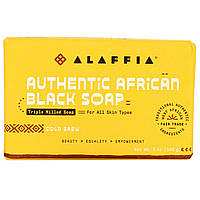 Alaffia, Authentic African Black Soap, Triple Milled Soap, Cold Brew, 5 oz (140 g) Киев