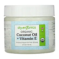 Sky Organics, органическое кокосовое масло с витамином E, 500 мл (16,9 жидк. унций) Киев