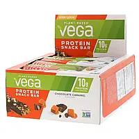 Vega, Protein Snack Bar, шоколадно-карамельный батончик, 12 батончиков, 45 г (1,6 унции) Киев