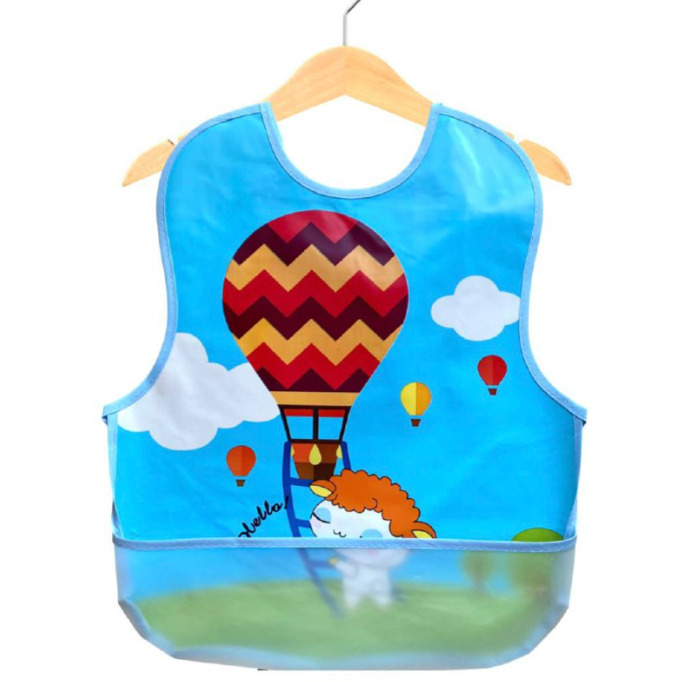 Слинявчик силіконовий з кишенькою 06 Синій, фото 1