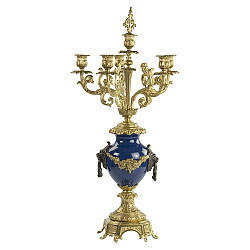 Канделябр синий, бронза 60 см