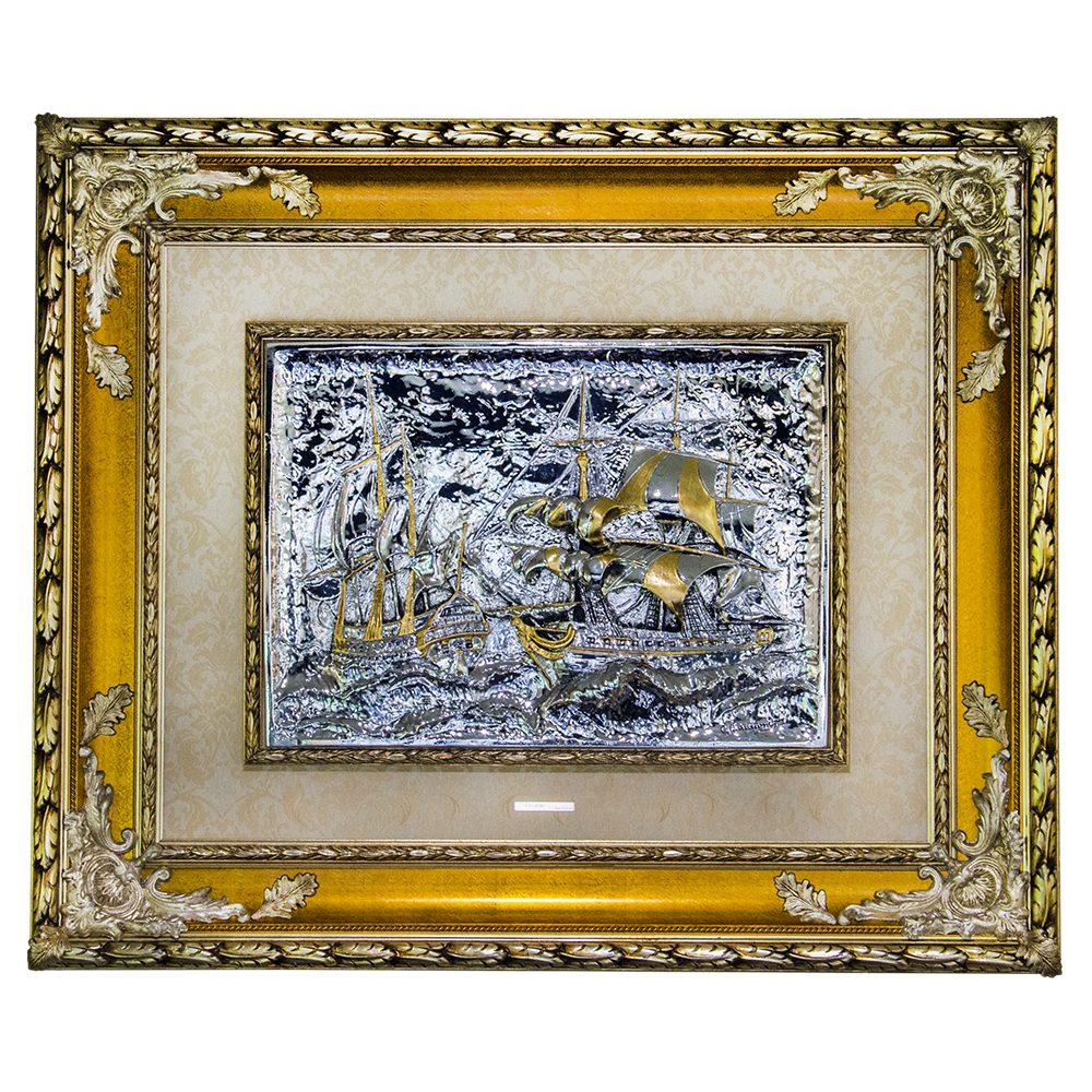Картина «Бой кораблей» 70*50 см