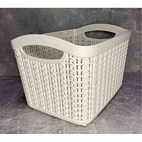 Корзина 21*16*14 см 3,3 л біла роза М-093