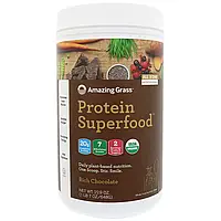 Amazing Grass, Protein Superfood, насыщенный шоколад, 648 г (22,9 унции) Киев