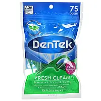 DenTek, Fresh Clean, зубочистка с зубной нитью, средство для гигиены полости рта, 75 зубочисток Киев