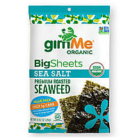 GimMe, Премиальные жареные водоросли, большие листы, морская соль, 26 г (0,92 унции) Киев